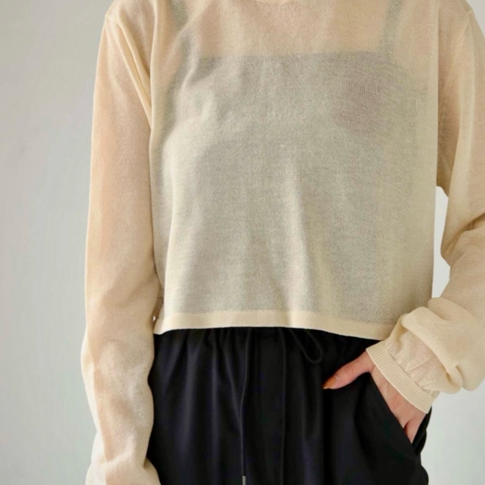 Future Collective Women's Cream Sheer Blouse (NEW)✨ - Picture 10 of 11